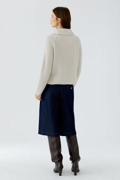 Oui Troyer Cotton Blend 1/4 Zip Pullover