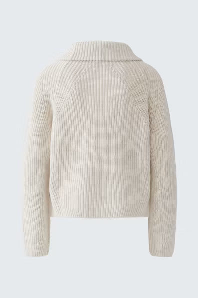 Oui Troyer Cotton Blend 1/4 Zip Pullover