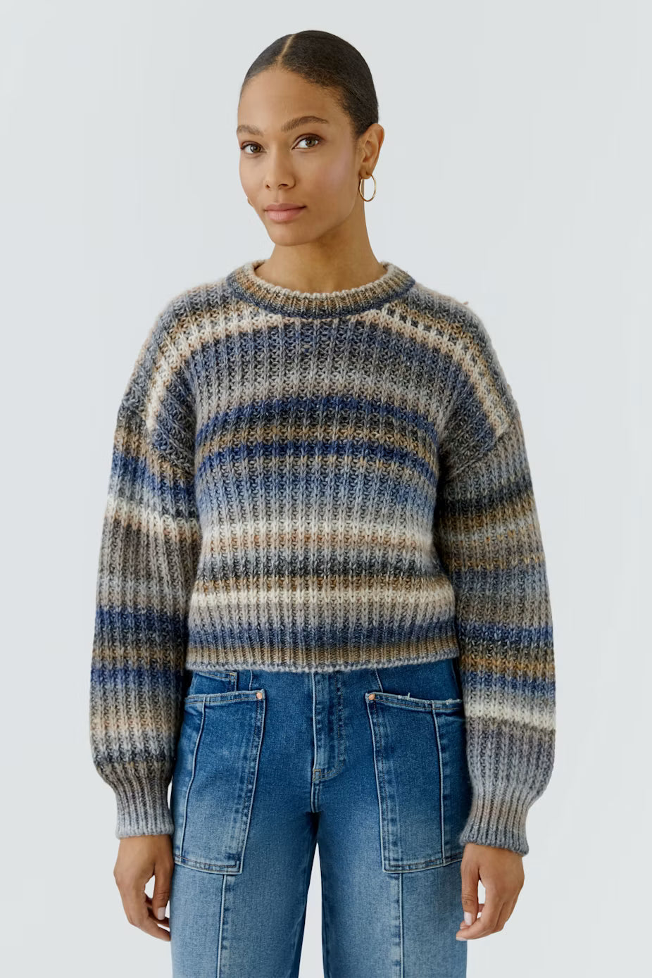Oui Striped Pullover