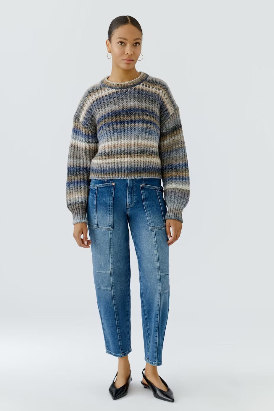 Oui Striped Pullover