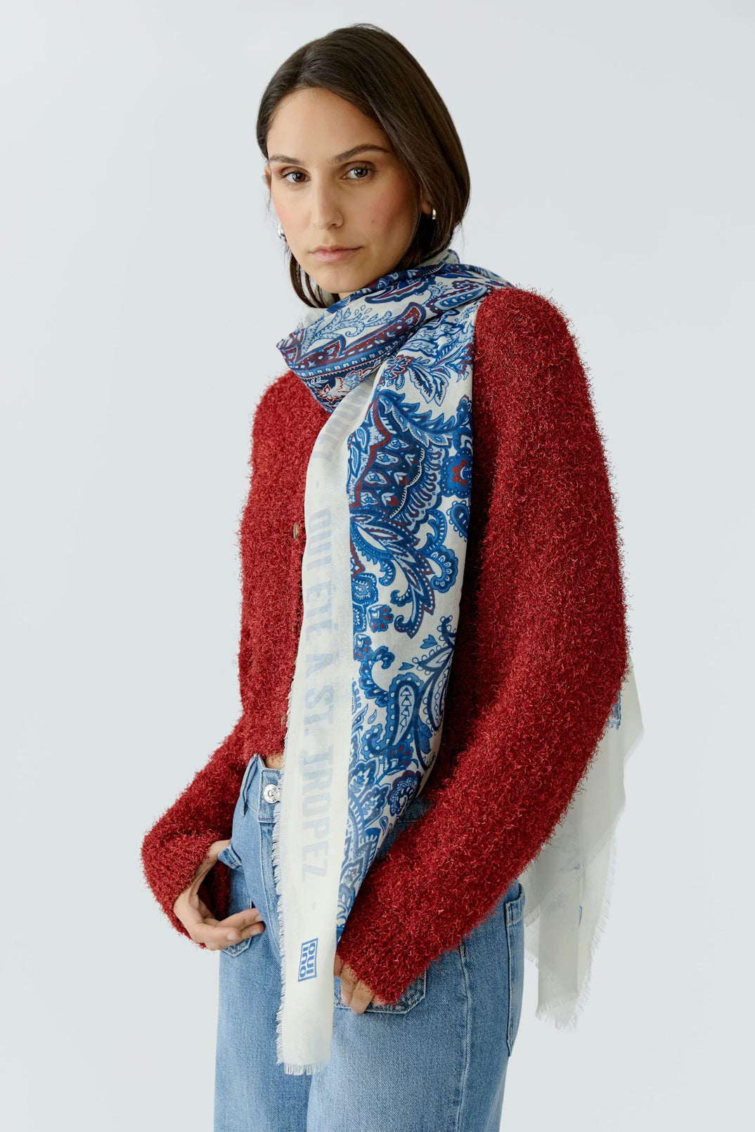 Oui Paisley Print Scarf