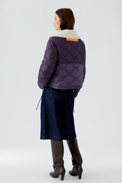 Oui Reversible Quilted Jacket With Collar