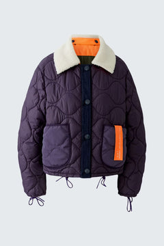 Oui Reversible Quilted Jacket With Collar