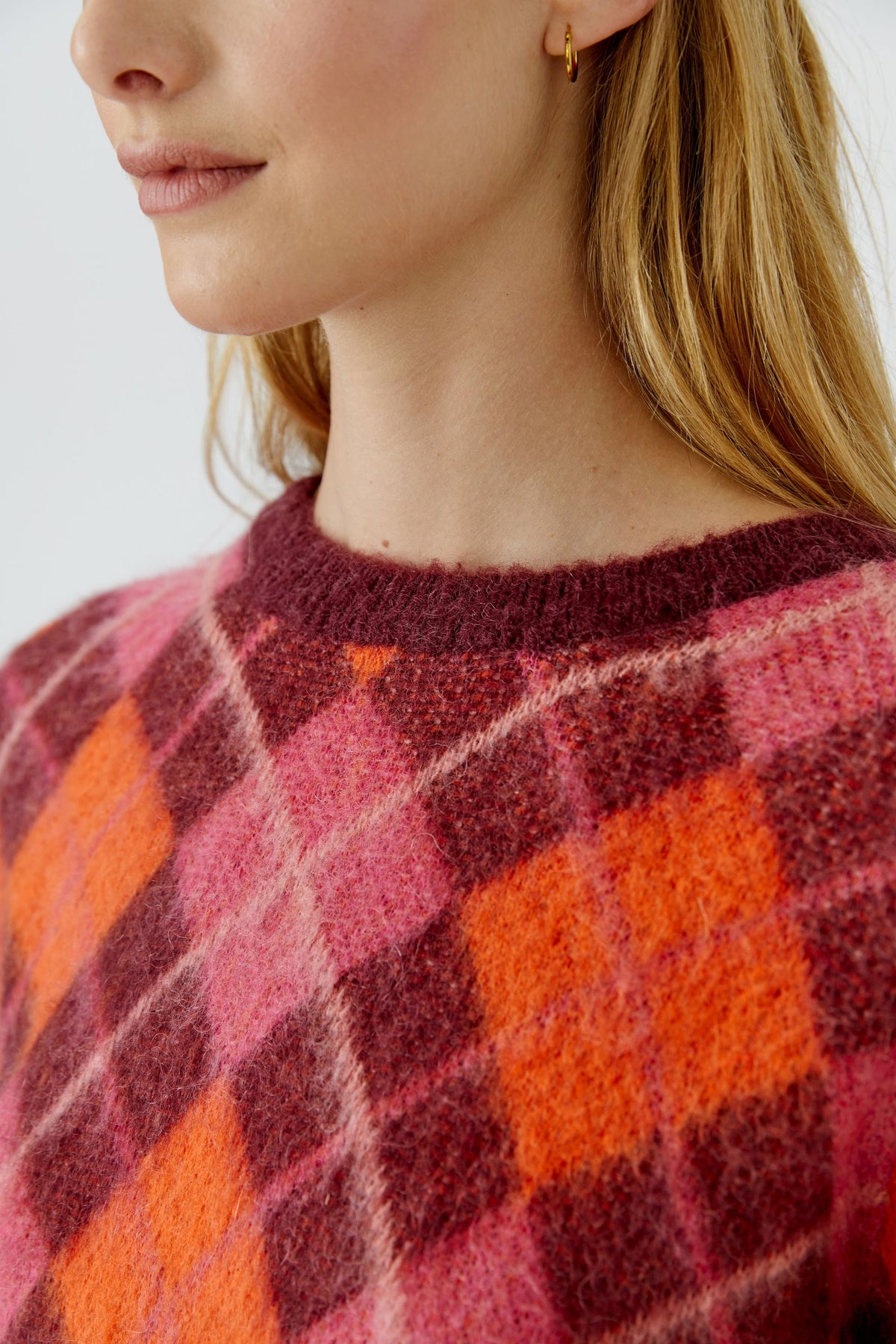 Oui Argyle Sweater