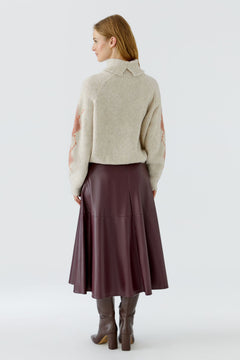 Oui Argyle Turtleneck