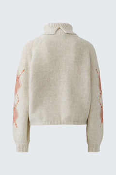 Oui Argyle Turtleneck