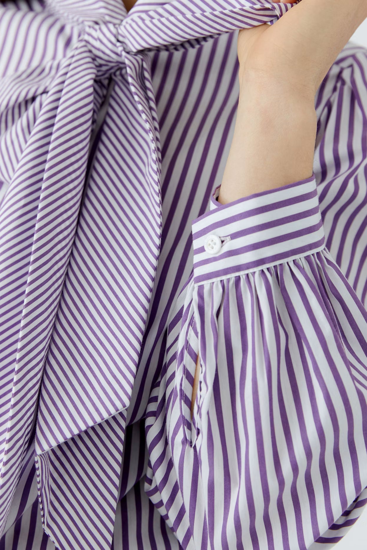 Oui Striped Blouse With Bow