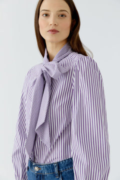 Oui Striped Blouse With Bow
