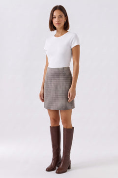 Oui Houndstooth Skirt