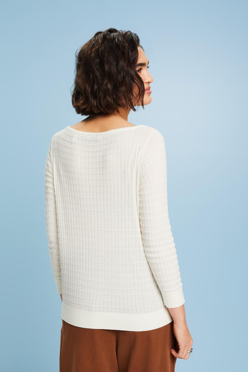 Esprit Structured Cotton Boatneck Sweater