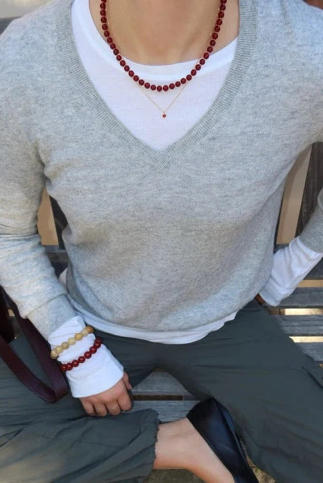 Soï Hailey Red Jade Passion Necklace