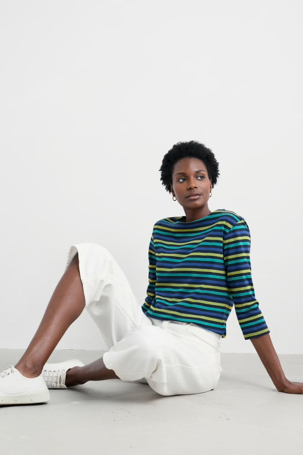 Seasalt Cotton 3/4 Sleeve Sailor Shirt