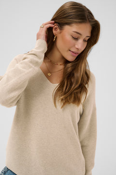 Cream Sillar Long Sleeve Pullover