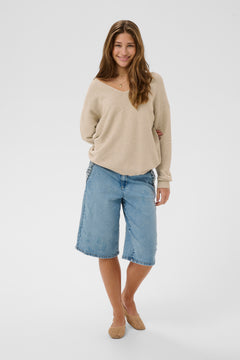 Cream Sillar Long Sleeve Pullover