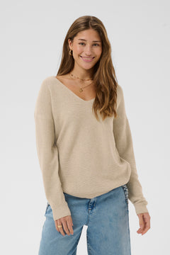 Cream Sillar Long Sleeve Pullover