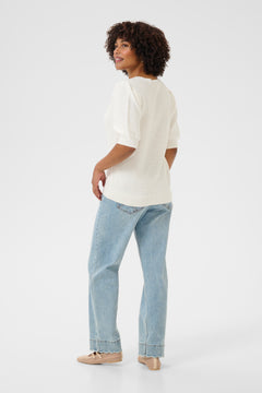 Cream Sillar Half Sleeve Pullover