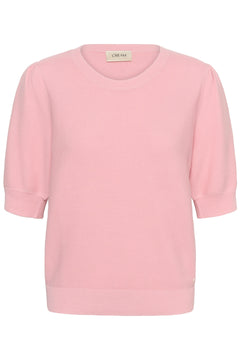 Cream Sillar Knit Short Sleeve Pullover