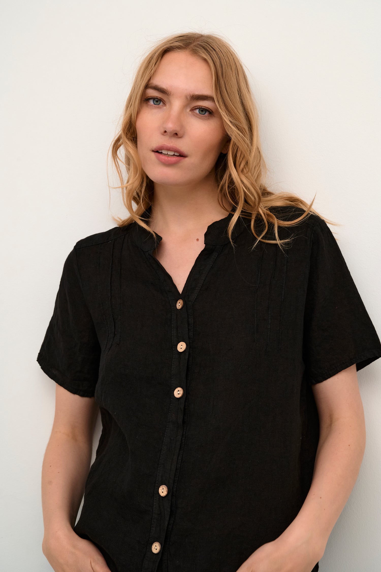 Cream Bellis Linen Shirt