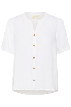 Cream Bellis Linen Shirt