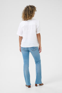 Cream Bellis Linen Shirt