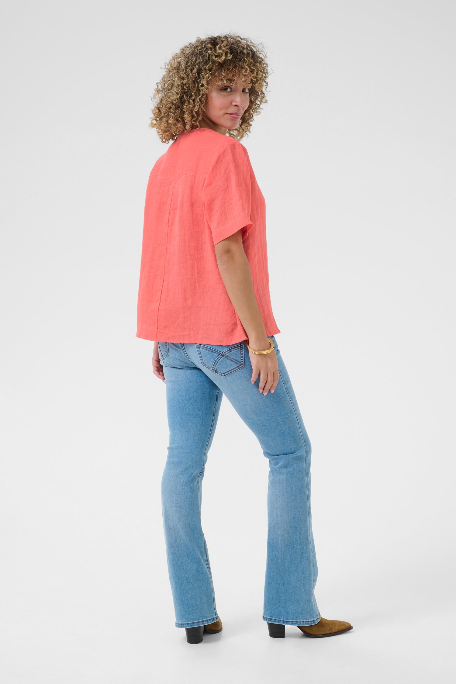 Cream Bellis Linen Shirt