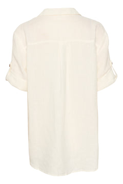 Cream Bellis Linen Shirt