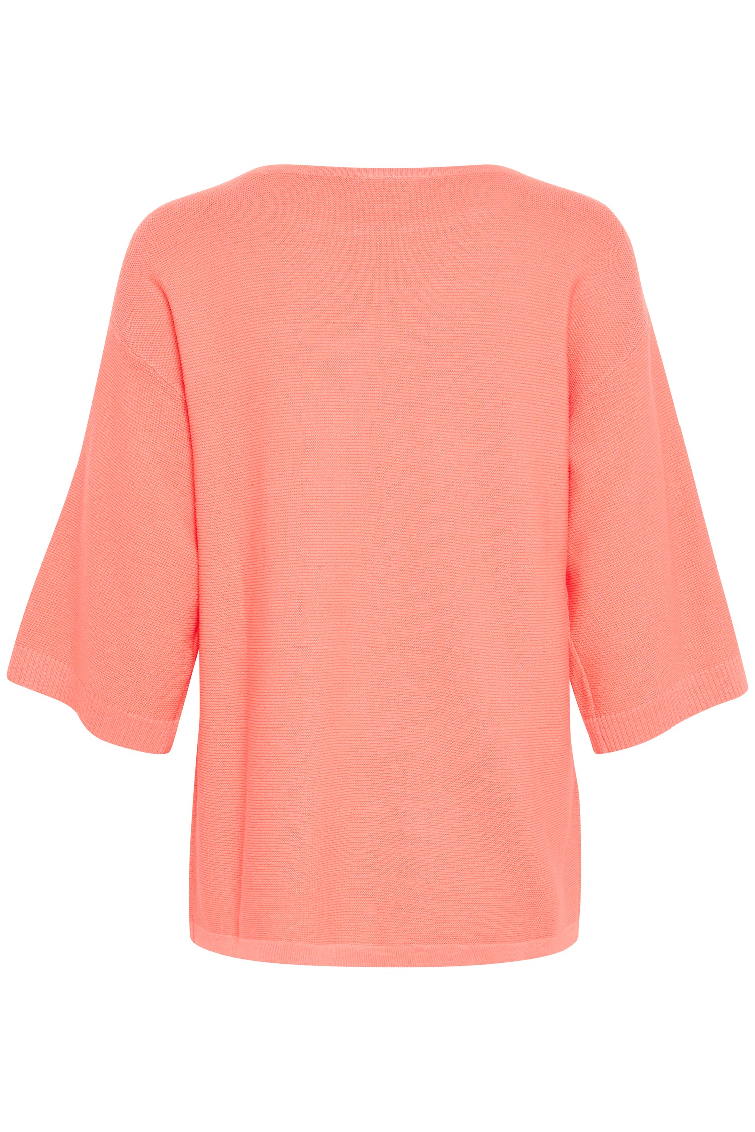 Cream Sillar Loose Knit 3/4 Sleeve Pullover