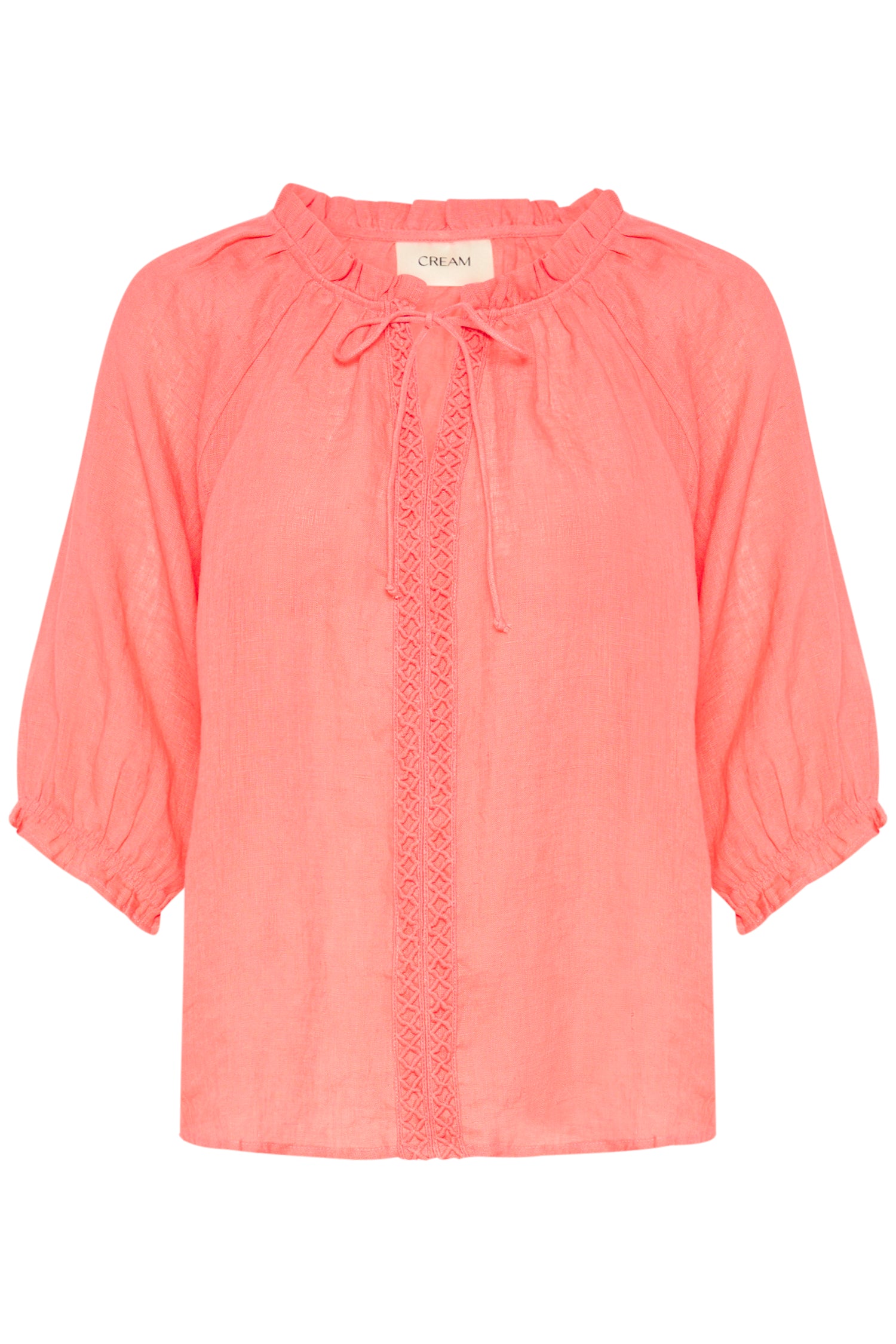 Cream Bellis Linen Blouse