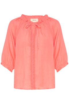 Cream Bellis Linen Blouse