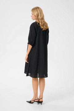 Cream Bellis Linen Dress