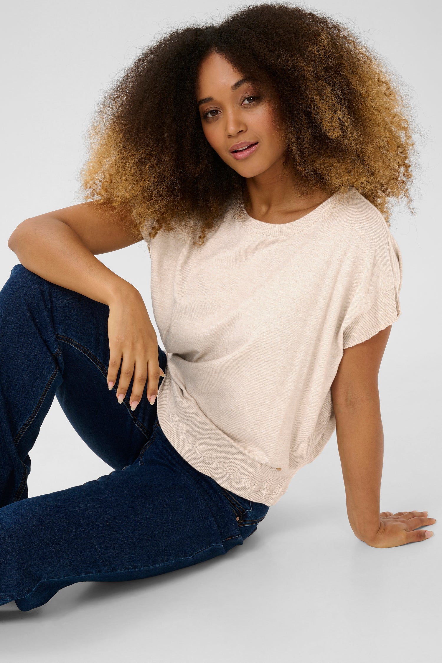 Cream Dela Knit Top