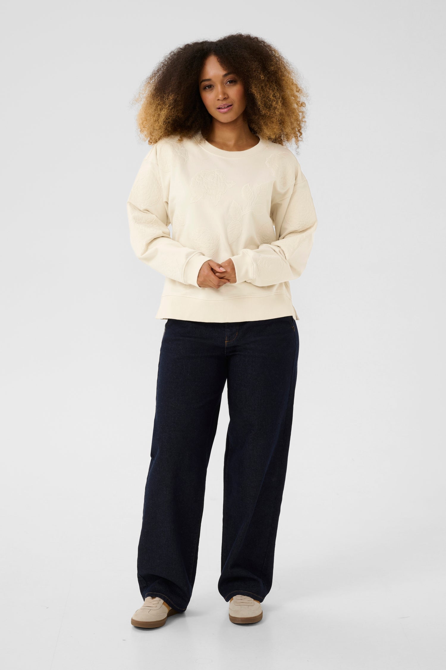 Cream Josie Patch Sweatshirt