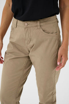 Cream Berta Twill Pant- Coco Fit