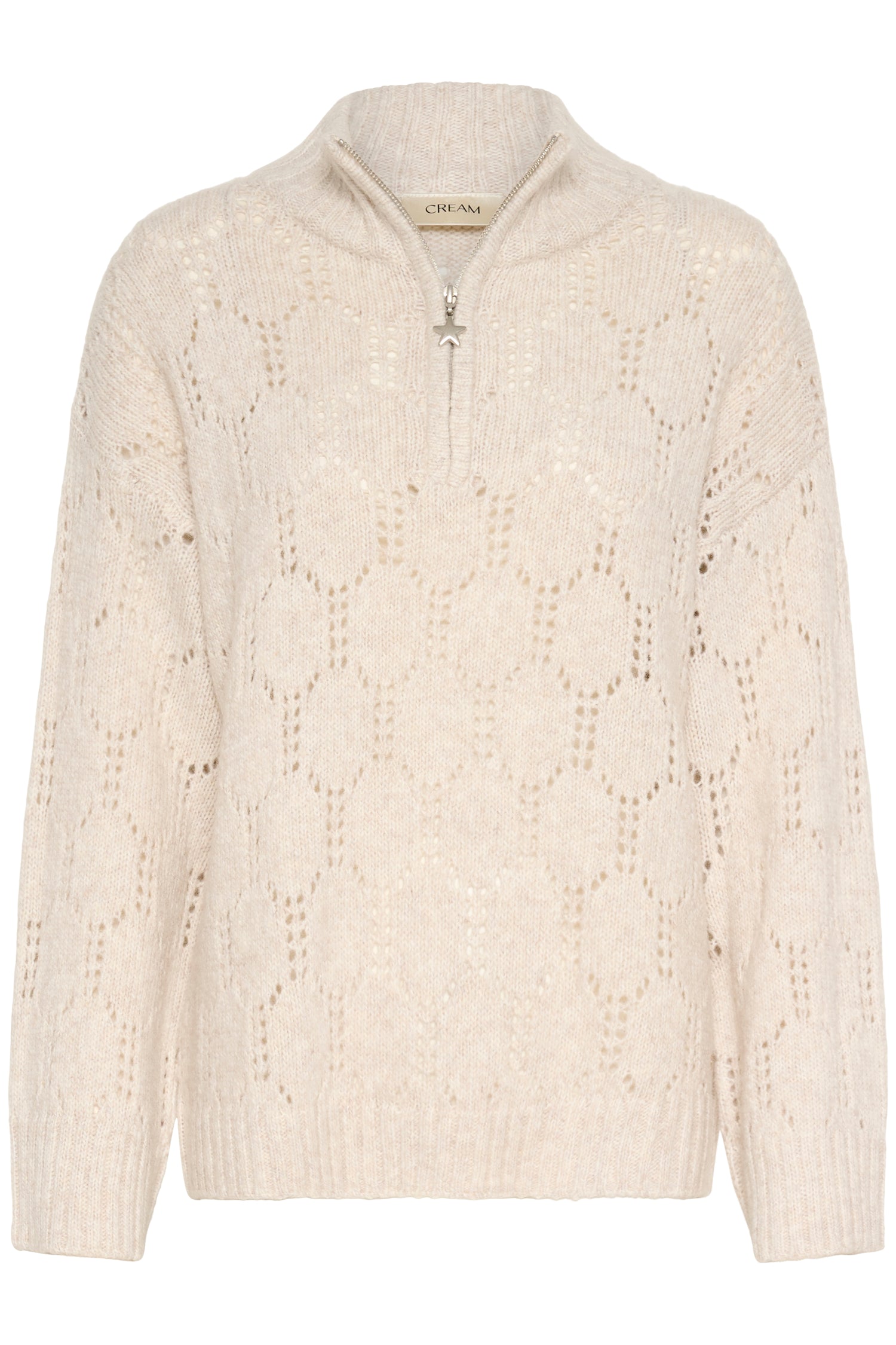 Cream Zilla Zipper Sweater