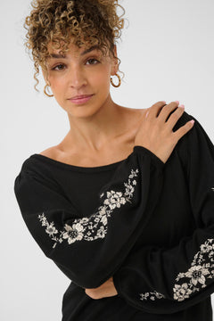 Cream Villea Boatneck Sweater
