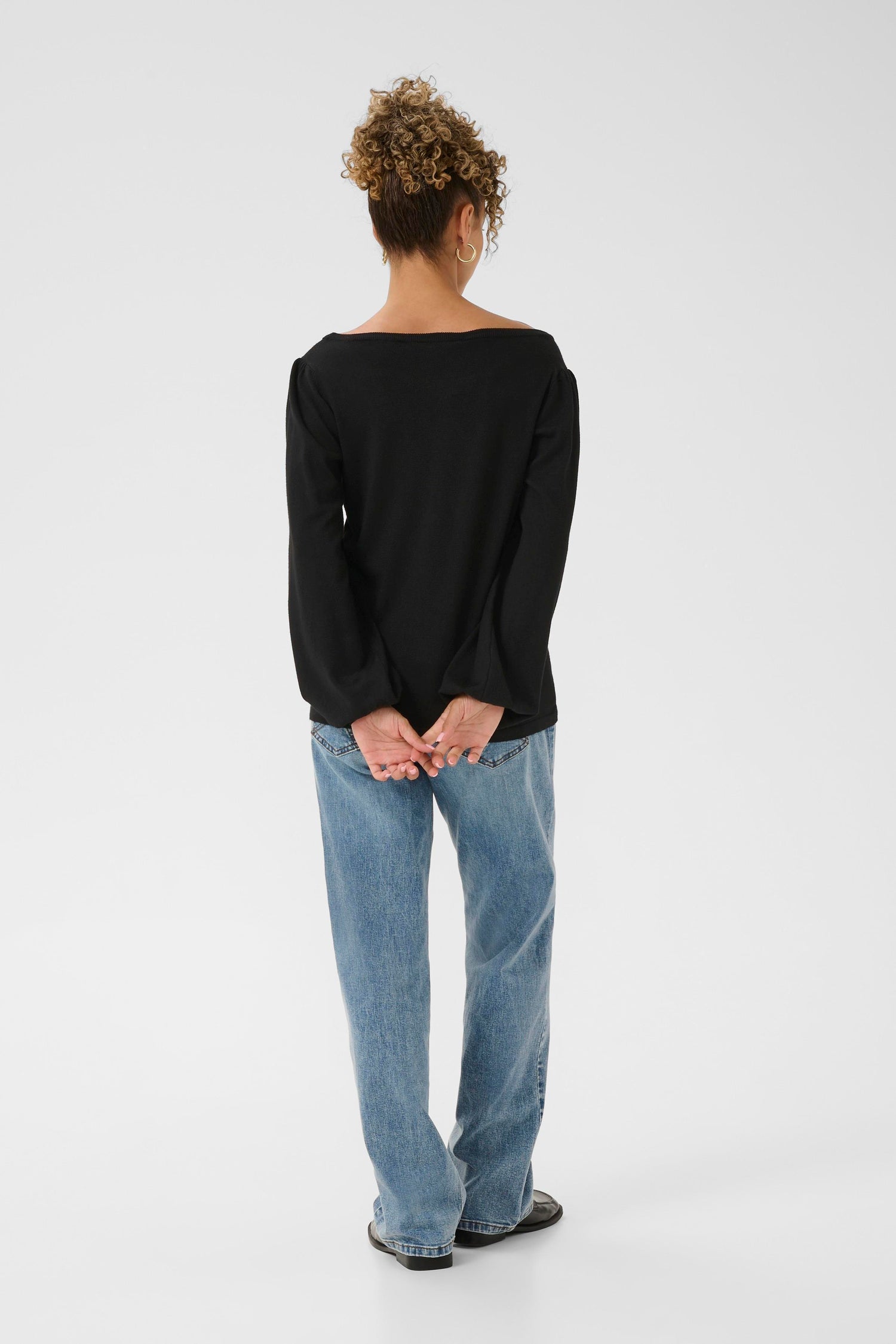 Cream Villea Boatneck Sweater