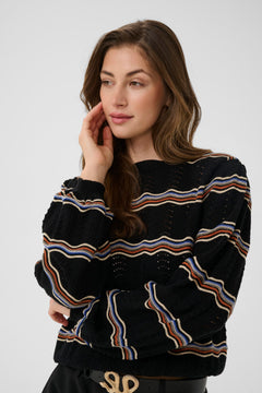 Cream Wavy Sweater