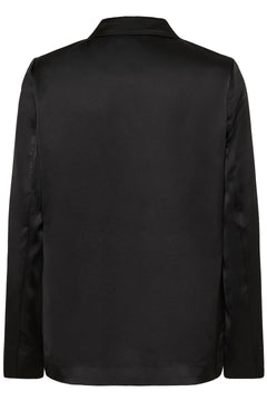 Cream Cocamia Satin Blazer (Pitch Black)