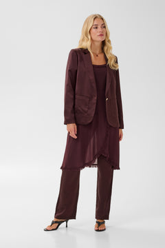 Cream Cocamia Satin Blazer (Fudge)