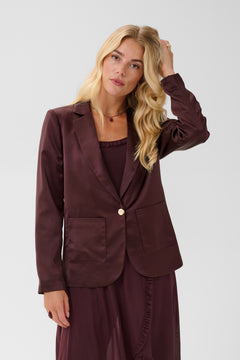 Cream Cocamia Satin Blazer (Fudge)