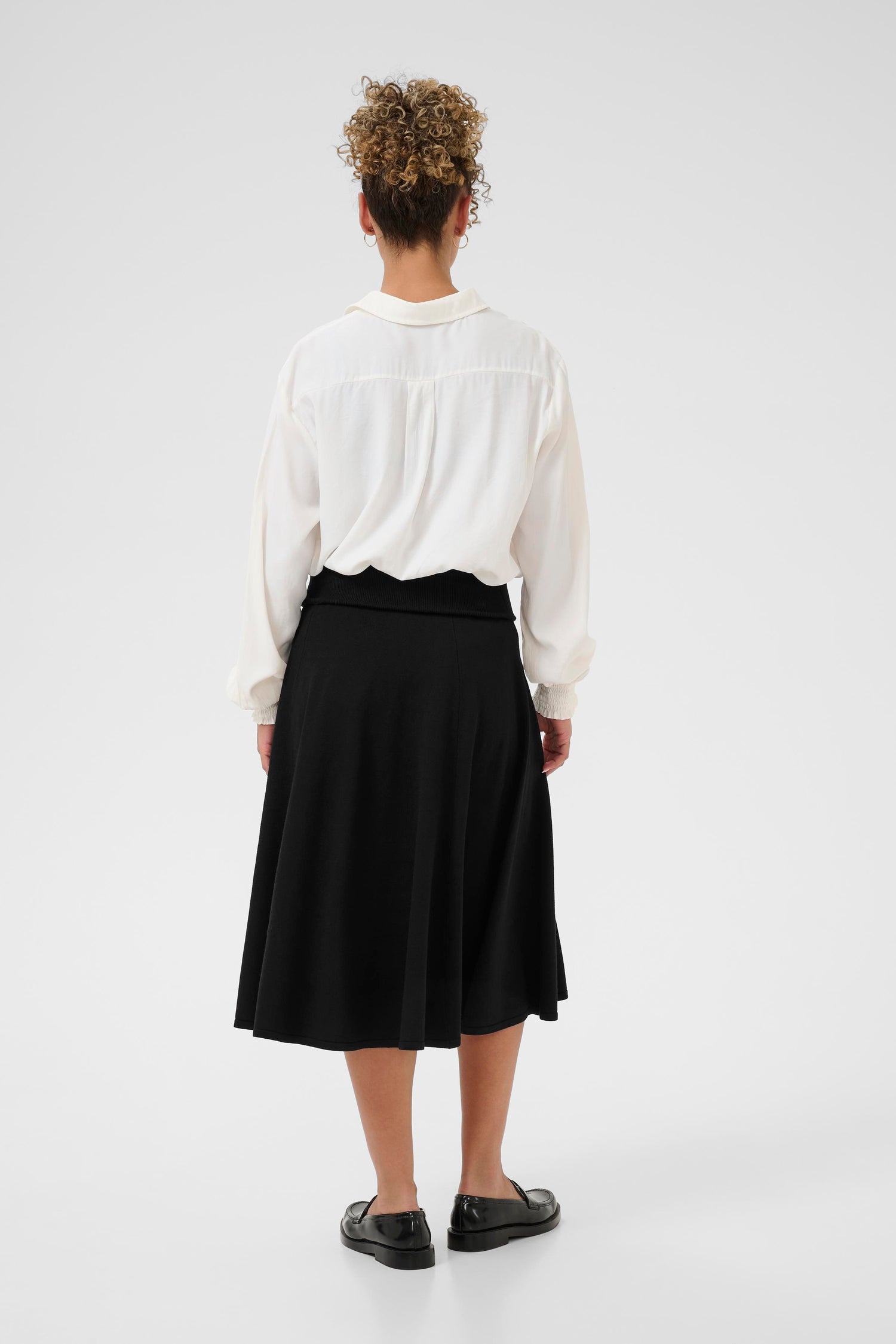 Cream Villea Knit Skirt