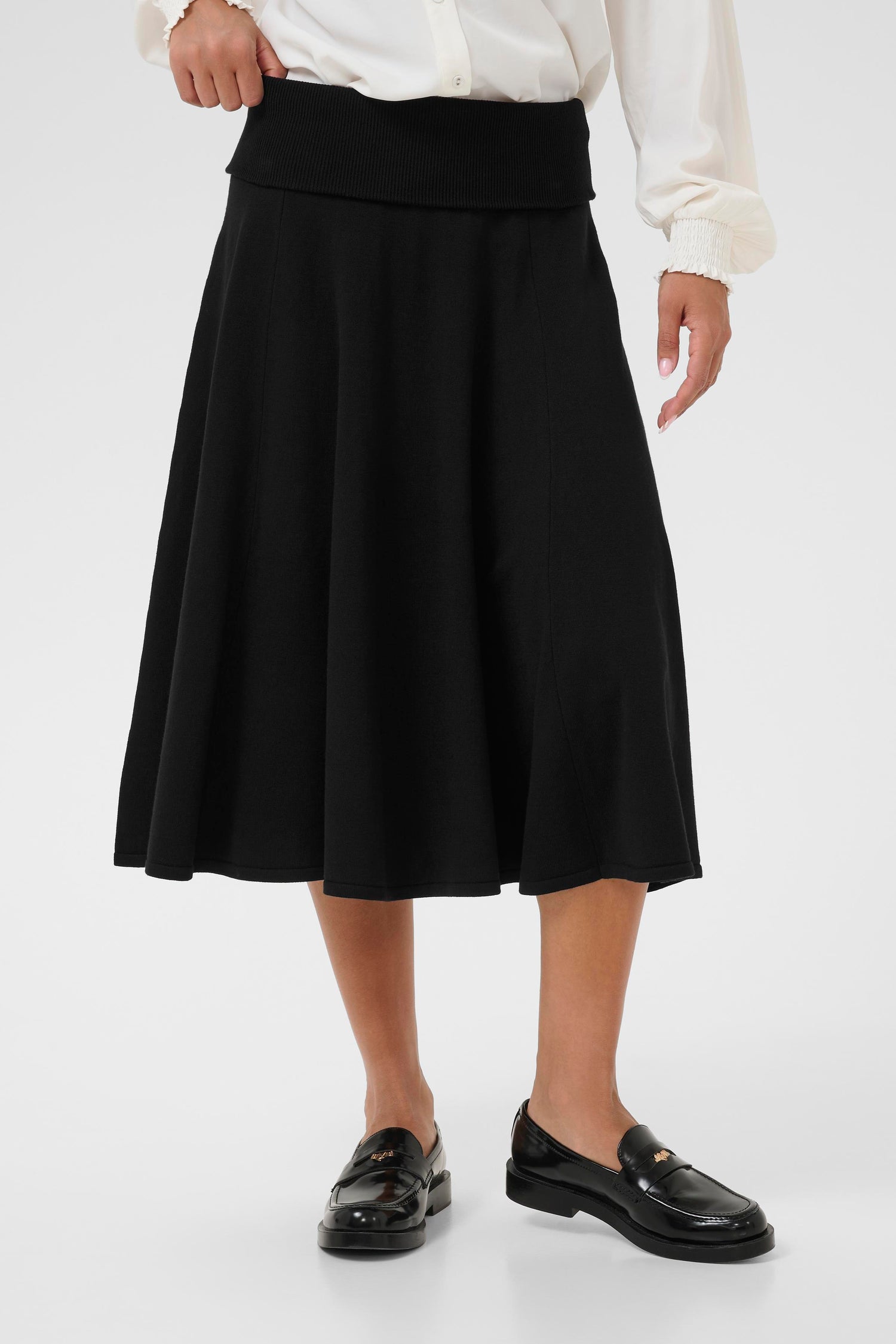 Cream Villea Knit Skirt