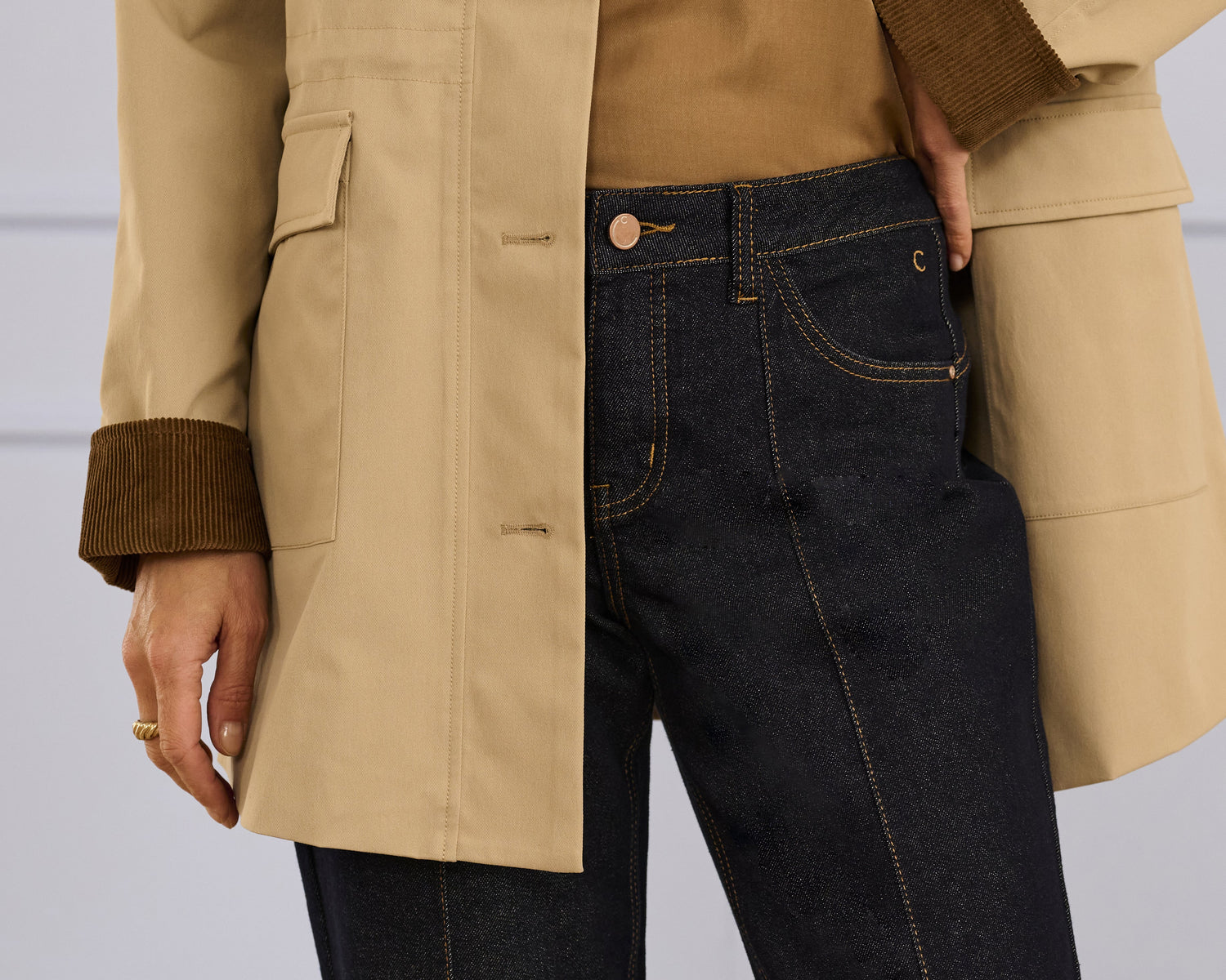 Cream Ranja Cuffed Jeans Baiily Fit 30