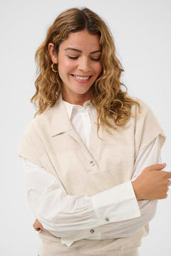 Cream Dela Slipover Top