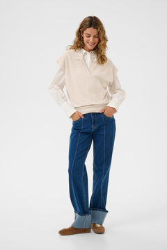 Cream Dela Slipover Top