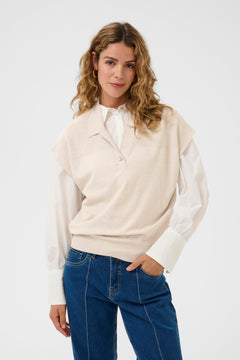 Cream Dela Slipover Top