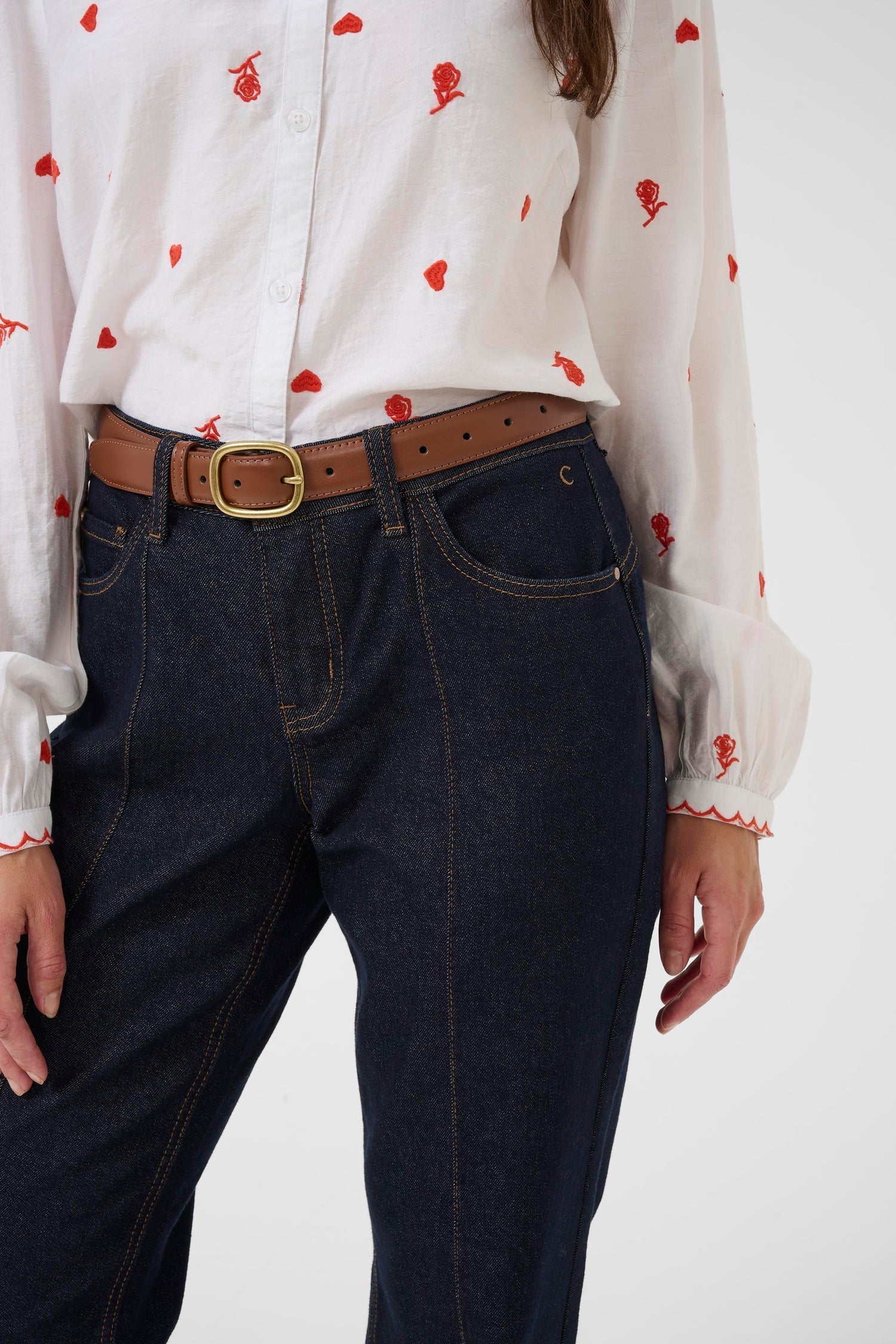 Cream Ranja Cuffed Jeans Baiily Fit 30