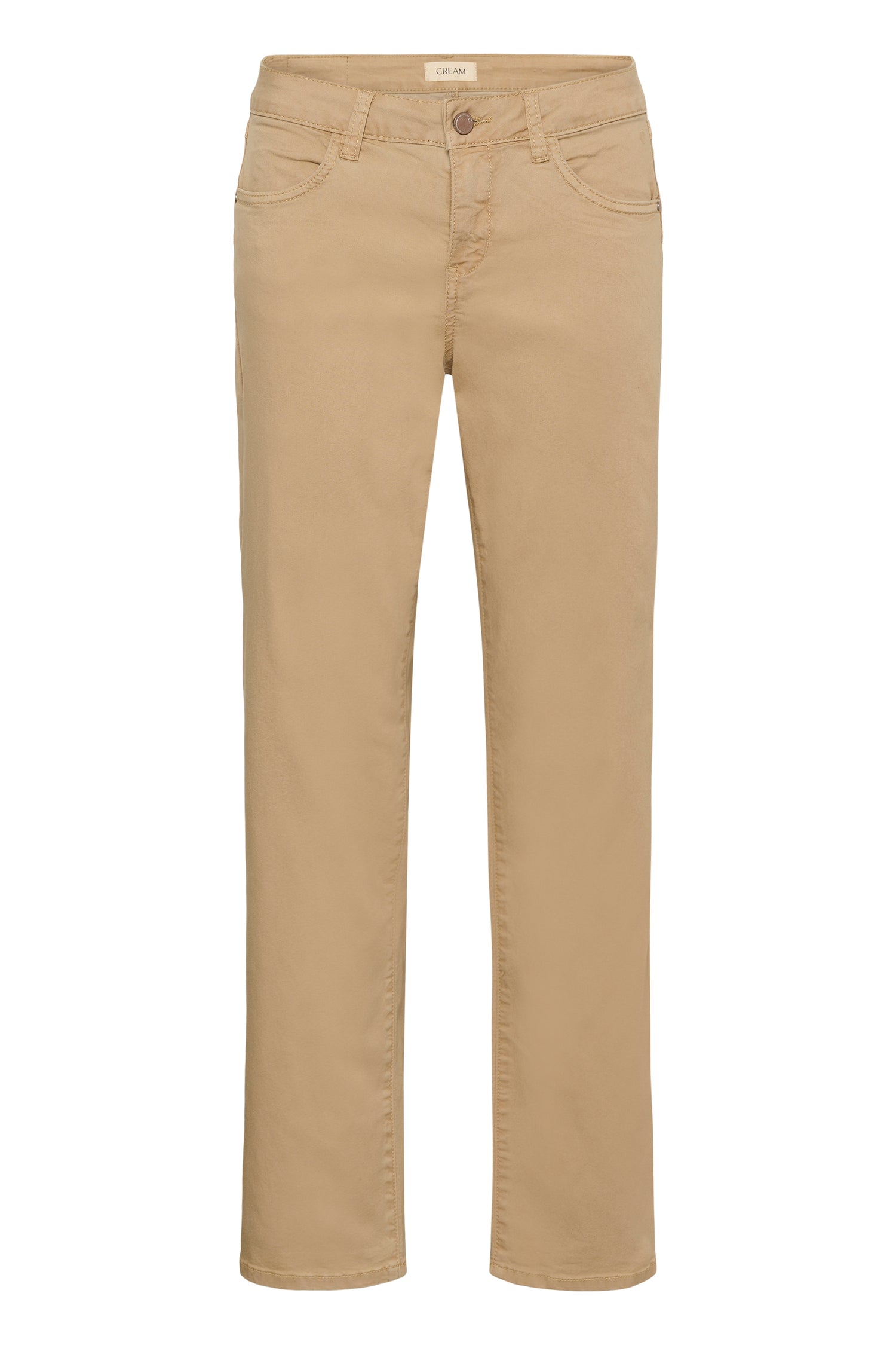 Cream Sophia Twill Pant- Coco Fit