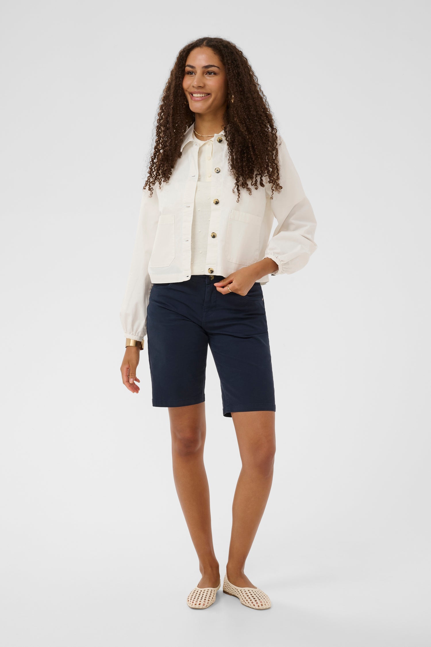 Cream Berta Twill Jacket