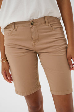 Cream Berta Twill Shorts Coco Fit